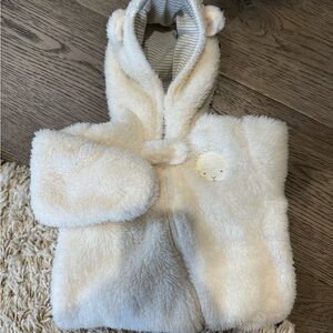 Carter's Cream Fleece Baby Jacket with Bear Ears